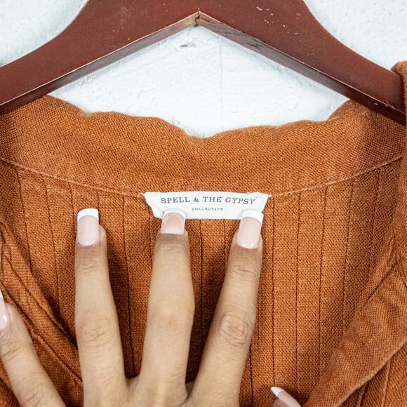 SPELL & The Gypsy Collective Rani Romper in copper size XS - Picture 3 of 9